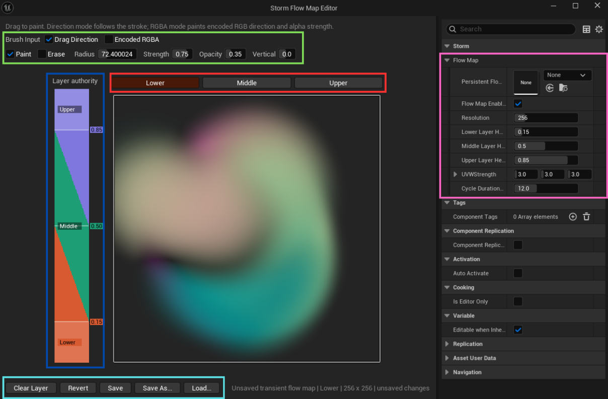Flow map editor
